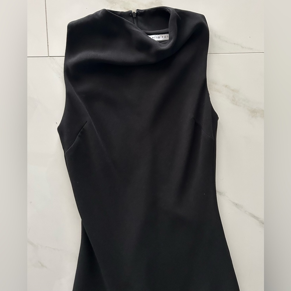 Third Form Black Asymmetric Midi Dress - Picture 3 of 8